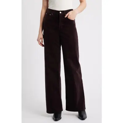 SPANX® High Waist Wide Leg Corduroy Pants in Classic Black at Nordstrom, Size 2 X | Nordstrom