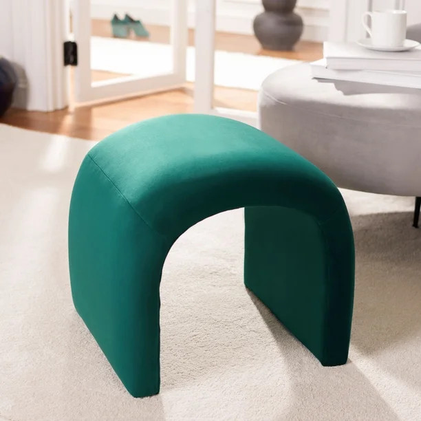 SAFAVIEH Kibo Ottoman Emerald | Walmart (US)
