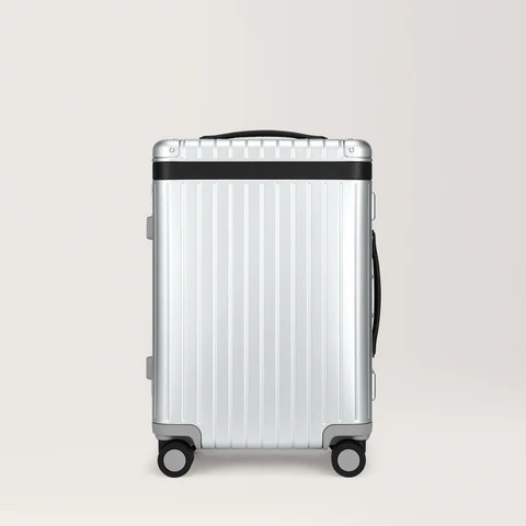 Carry-on Luggage - Hard case in Aluminium - Silver / Black | Carl Friedrik