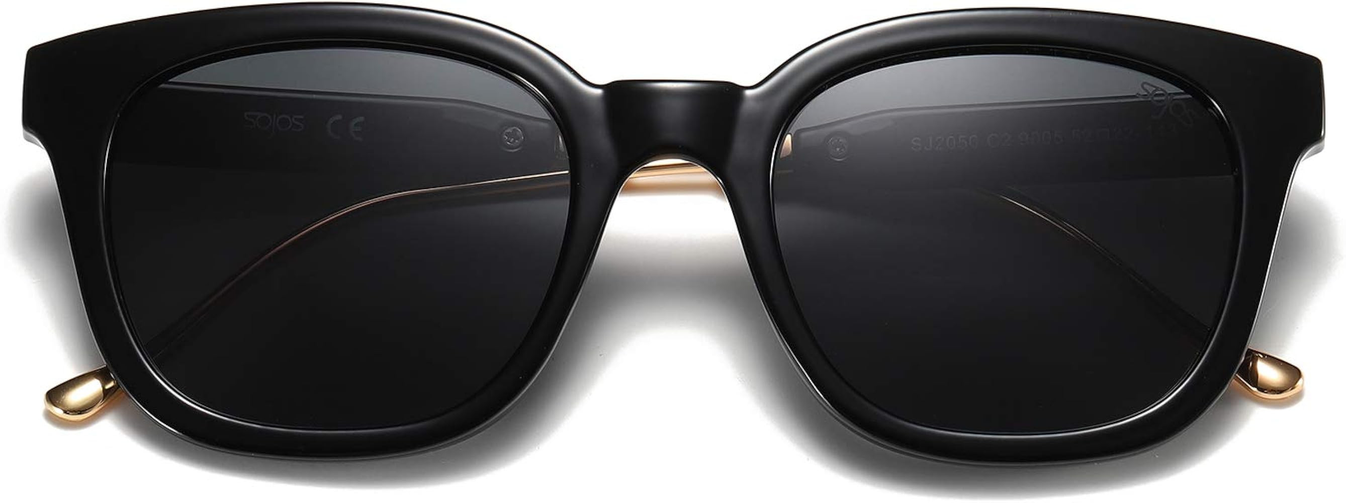 SOJOS Classic Square Polarized Sunglasses Unisex UV400 Mirrored Glasses SJ2050 | Amazon (US)