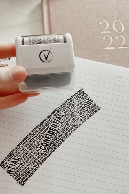 Identity theft protection roller stamp I use! Office supplies // office products // office stamps // home office // Amazon finds // Amazon office 

#LTKHome #LTKFindsUnder50