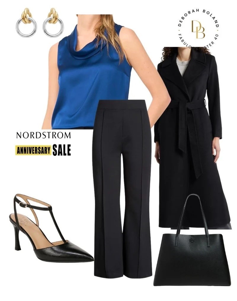 Classic pieces are always worth investing in… especially when they’re on sale. 🤍

I’m loving how polished this look feels with the rich cobalt blue top, tailored black pants, timeless black accessories, and a chic wrap coat to finish it off. It’s one of those outfits that works for the office, dinner, or any occasion where you want to feel effortlessly put together.

#LTKOver40 #LTKSeasonal #LTKSaleAlert