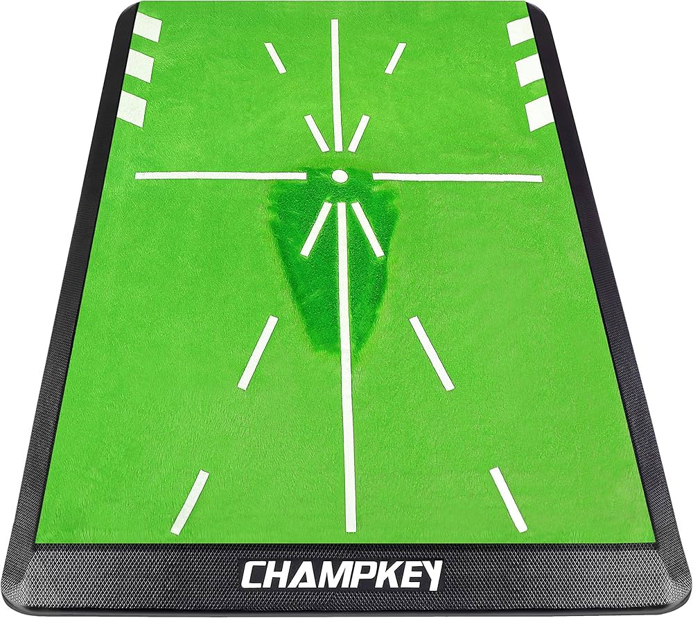 CHAMPKEY Premium Impact Golf Mat 1.0 Edition | Path Feedback Golf Practice Mat | Advanced Guides ... | Amazon (US)