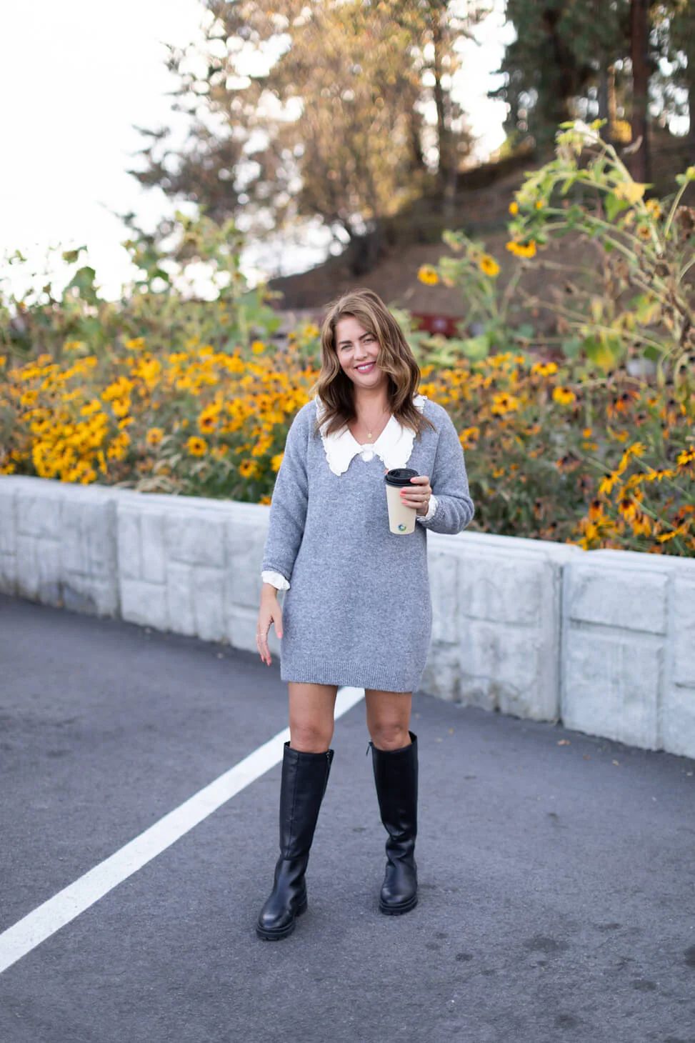 Sweater Weather Mini Dress in Heather Grey | SMASH+TESS CA