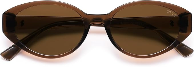 SOJOS Retro Oval Polarized Sunglasses for Women Chic Cat Eye Trendy Vintage Shades UV400 Protecti... | Amazon (US)
