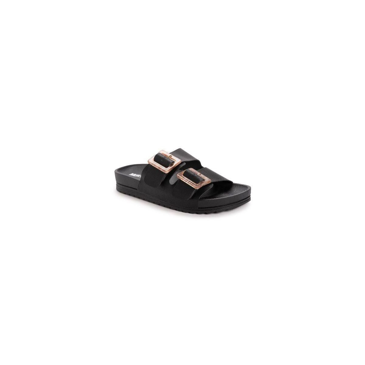 Womens Grand Cayman Flat Slide Sandal, Black, 10, MUK LUKS | Target