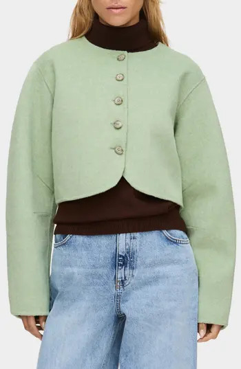 ALIGNE Angelina Wool Blend Crop Jacket in Mint at Nordstrom Rack, Size 10 | Nordstrom Rack