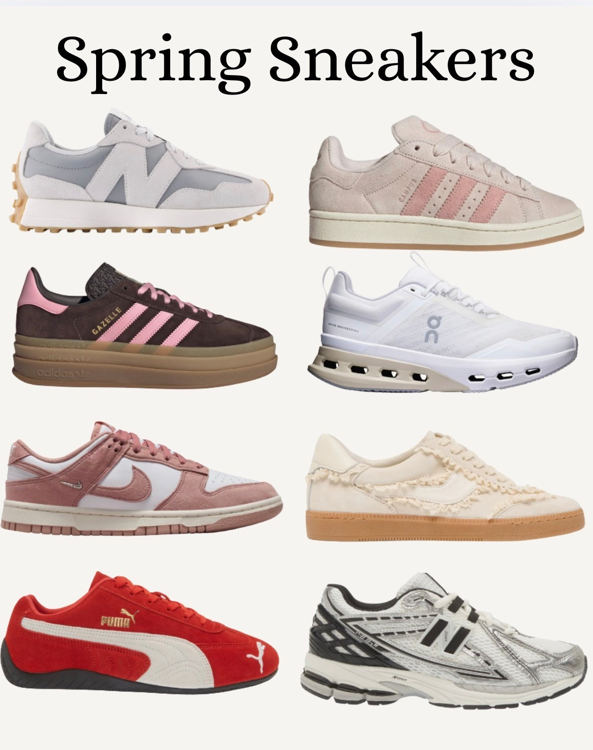 Spring Sneakers
#LTKShoes

#LTKSeasonal #LTKActive