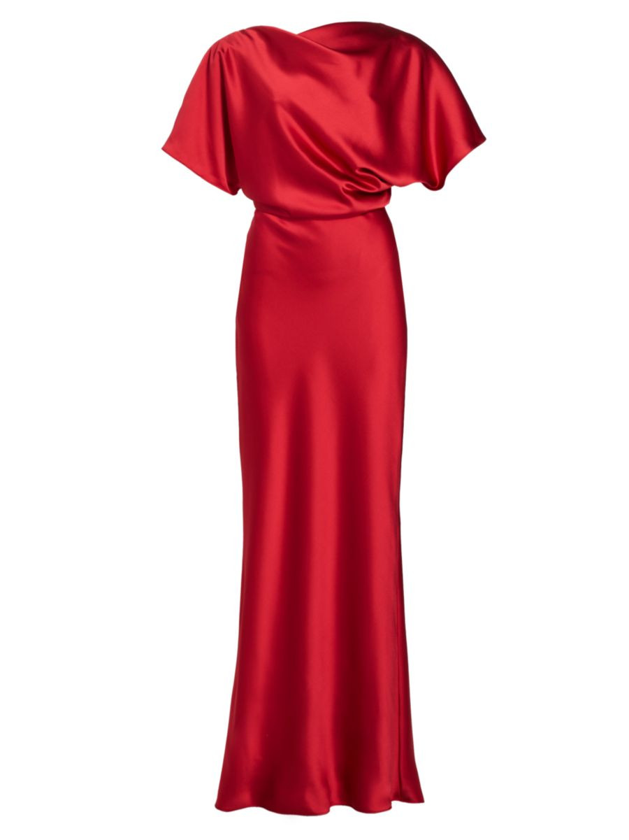 Draped Satin Gown | Saks Fifth Avenue