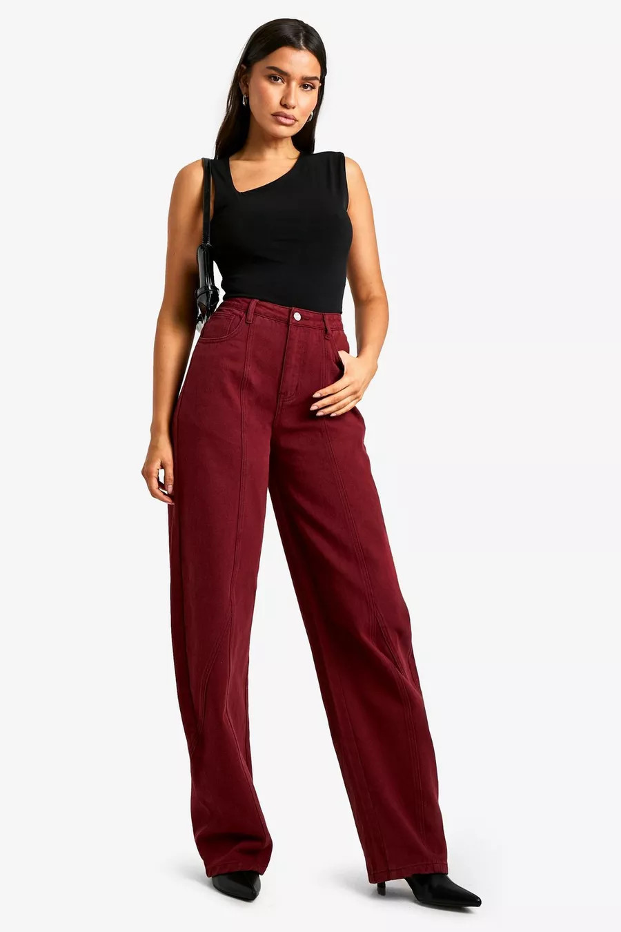 Tall Cherry Wash Barrel Leg Jeans | Boohoo.com (UK & IE)