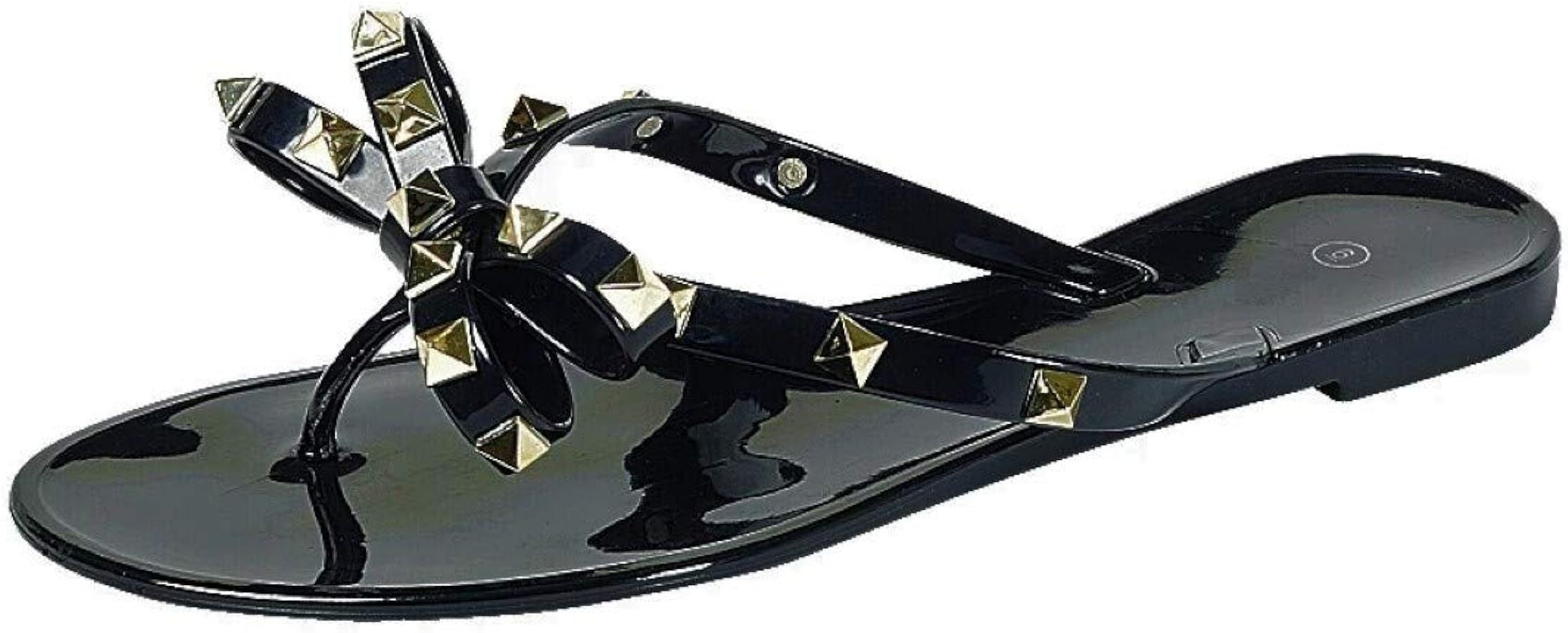 TOP Moda Womens Studded Jelly Flip Flops Sandals with Bow | Amazon (US)