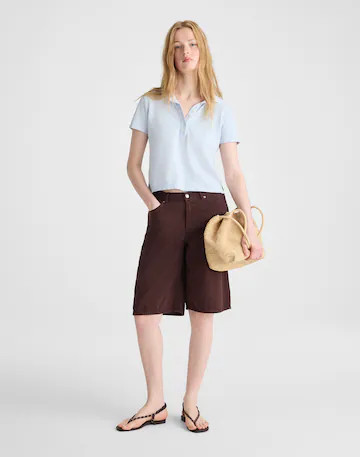 The V-Waist Bermuda Short in Airy Denim | Madewell