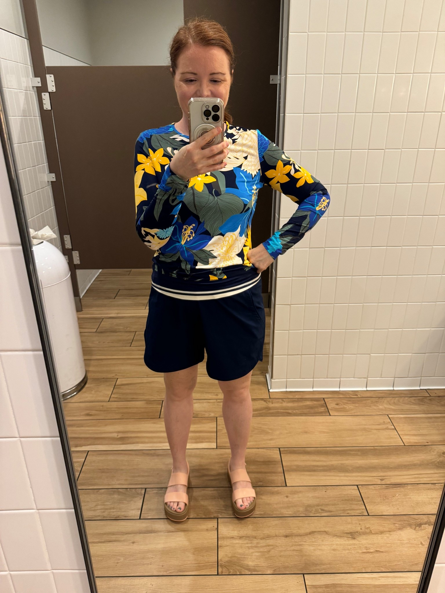 Up to 75% off swim including My go to Mom uniform for summer outings to the beach or pool with kids is a pair of LANDSEND quick dry sun shade shorts.  For most of the moderate summer in the northeast I don’t swim so I like a versatile outfit.  I currently like the 5 inch but when I was feeling heavier and more self conscious I ordered the 9 inch board short version.  I also tried the 3 inch recently not pictured here and was ok with that length as well.  I’m wearing a size 12 here.  I use a sun shirt as well if it’s not crazy hot.  This is SPF50 and super lightweight.  I ordered a medium in the swim shirt.  They both run true to size.  I usually pair this with a tankini top and I have enough coverage to feel comfortable walking around or running after kids, can get wet and don’t have to worry about getting sunscreen on my everyday clothes. The swimsuits themselves and tankini tops and bottoms were not as true to size so beware.  

#LTKSaleAlert #LTKSwim #LTKFamily