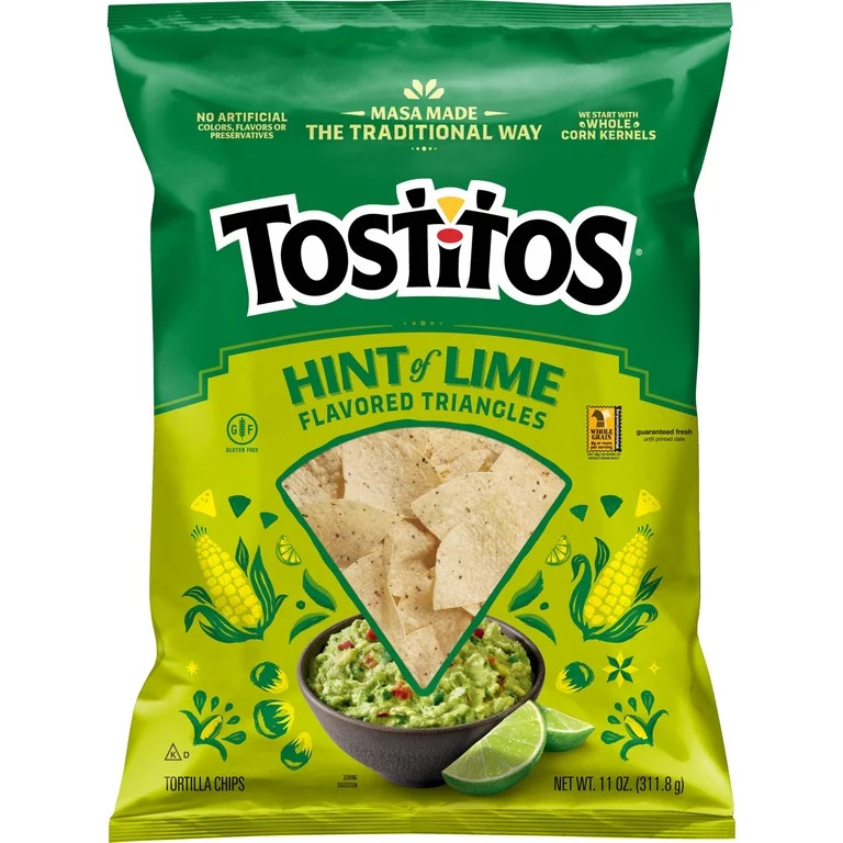 Tostitos Tortilla Chips Hint of Lime, 11 oz Bag | Walmart (US)