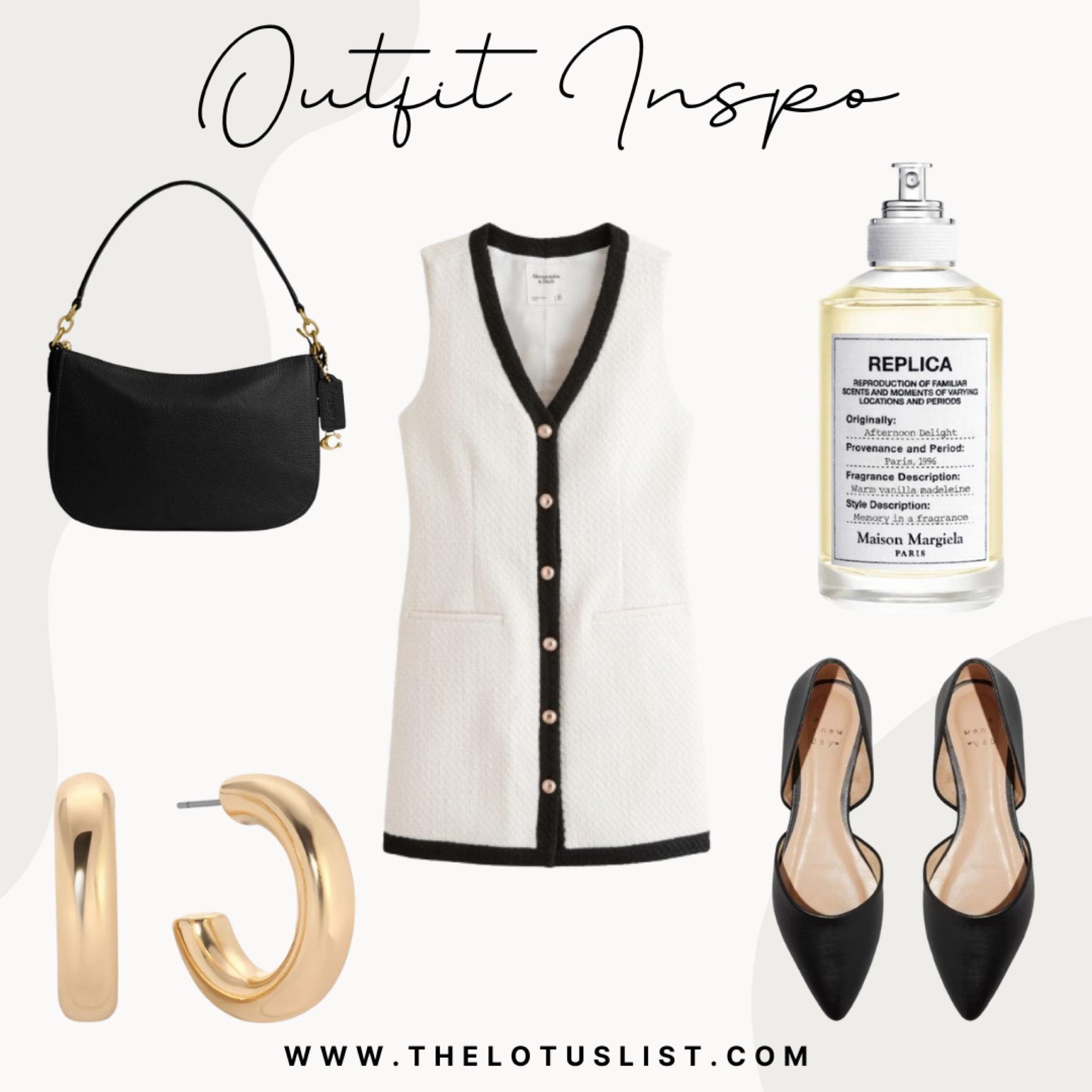 Outfit Inspo

LTKsalealert / ltkplussize / ltkmidsize / ltkfindsunder100 / ltkfindsunder50 / LTKshoecrush / outfit inspo / outfit inspiration / outfit ideas / outfit idea / Abercrombie / Abercrombie finds / Abercrombie and Fitch / gold hoop earrings / gold hoops / black flats / black shoes / black ballet flats / coach bag / black coach bag / replica perfume / perfume / fragrance / tweed dress / mini dress / tweed mini dress / white and black dress / sale / sale alert 

#LTKSeasonal #LTKStyleTip #LTKItBag