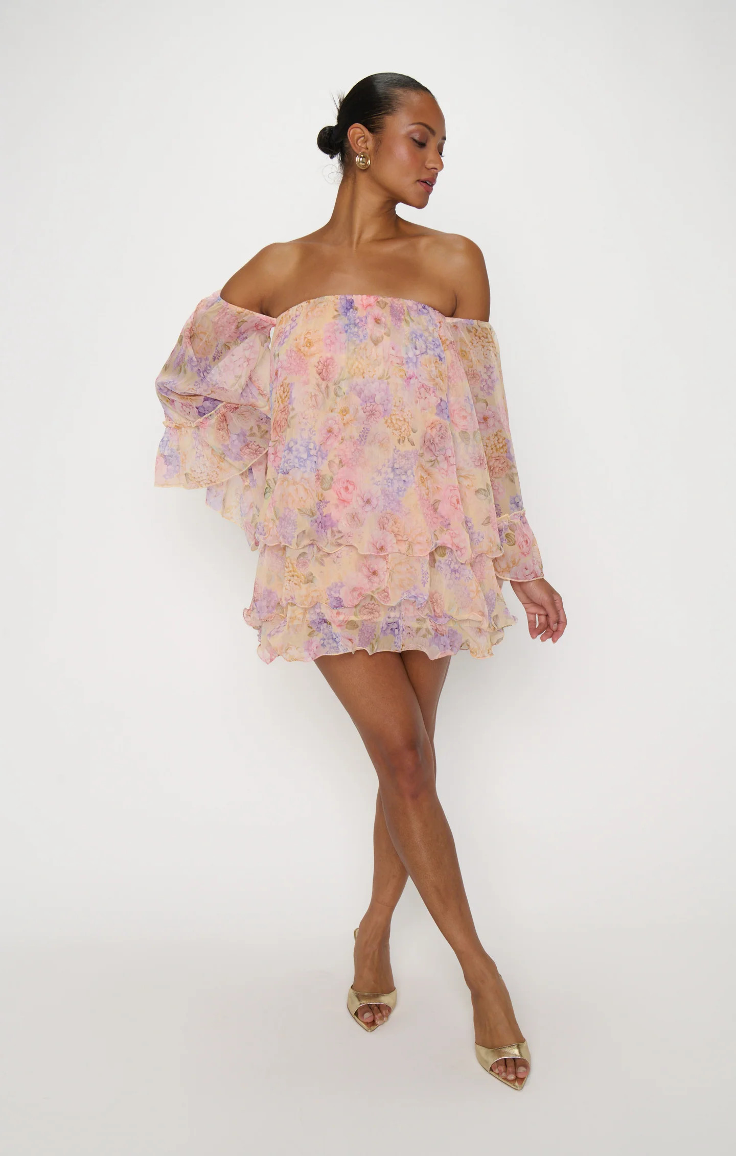 Fiona Mini Dress ~ Pale Yellow Blooms | Show Me Your Mumu