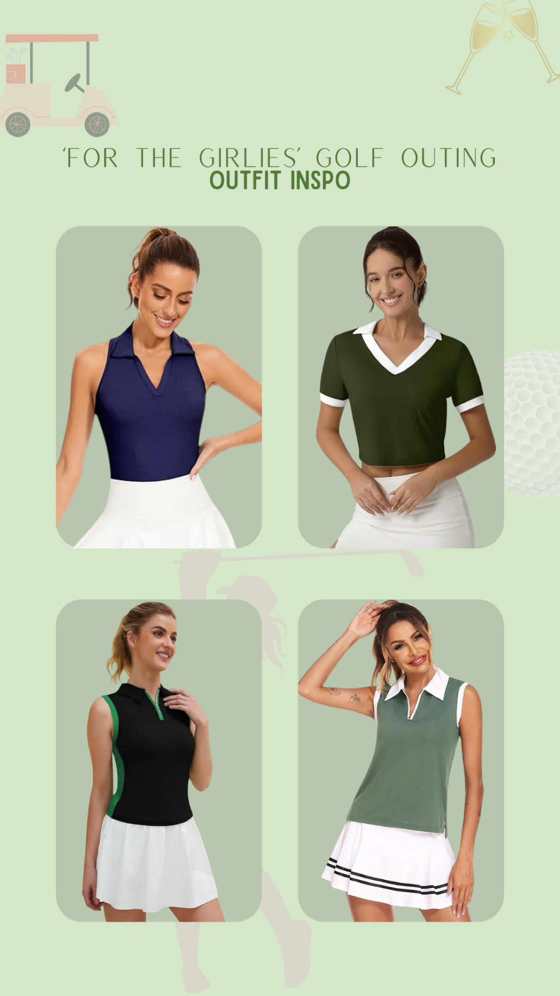 Outfit inspo for my girlies attending next week’s golf outing!! 🏌️‍♀️⛳️🤩

Get these pieces just in time for the event 🩷

Golfing, Tops, Activewear 

#LTKActive #LTKStyleTip