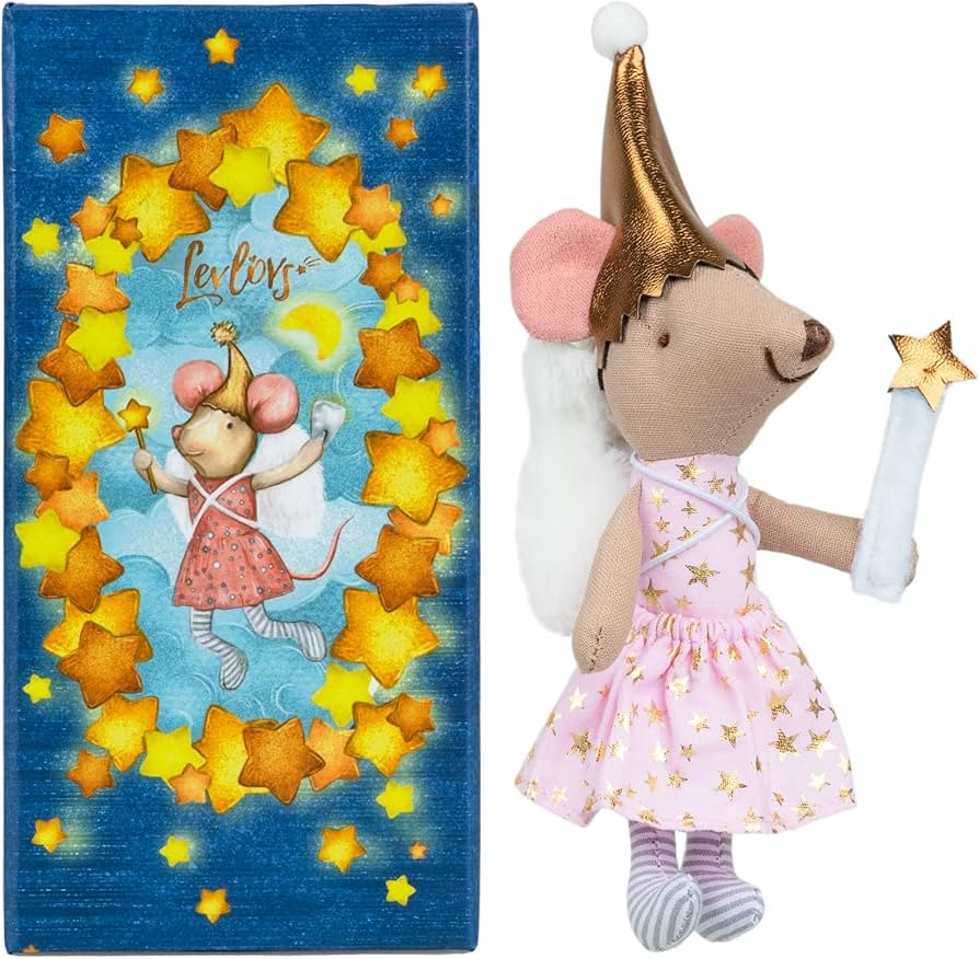 LEVLOVS Tooth Fairy Mouse Big Sister Mouse in a Box Mouse in a Matchbox Danish Toy Baby Registry Gif | Amazon (US)