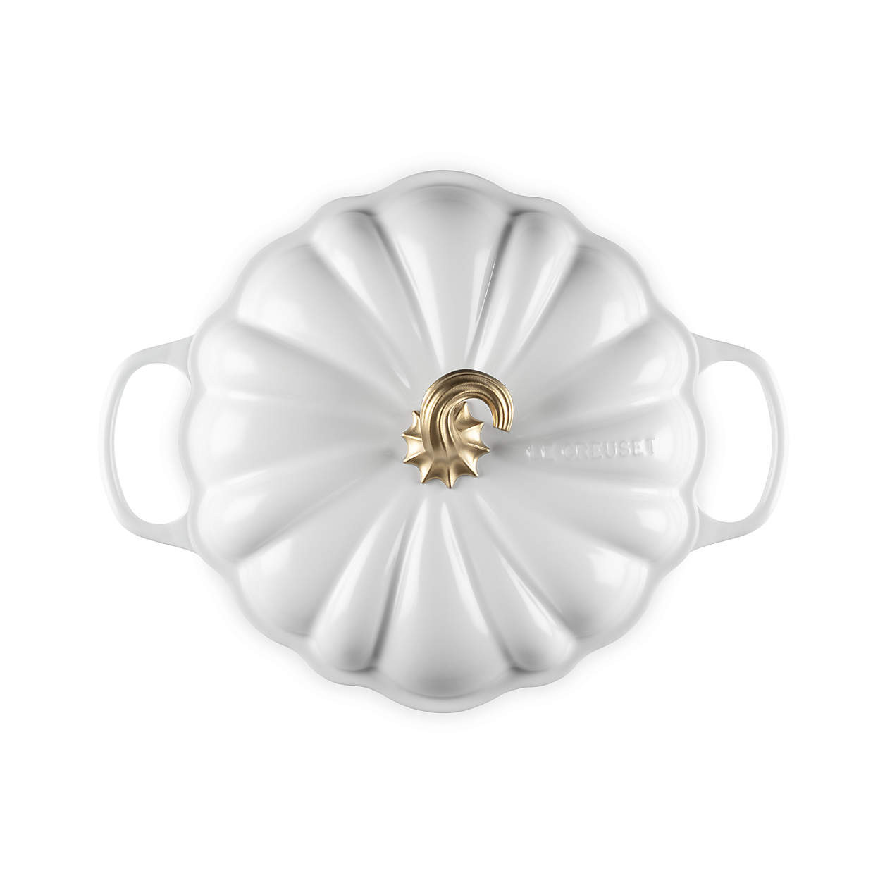 Le Creuset Signature 2.75-Qt. Licorice Pumpkin Braiser with Gold Stem + Reviews | Crate & Barrel | Crate & Barrel
