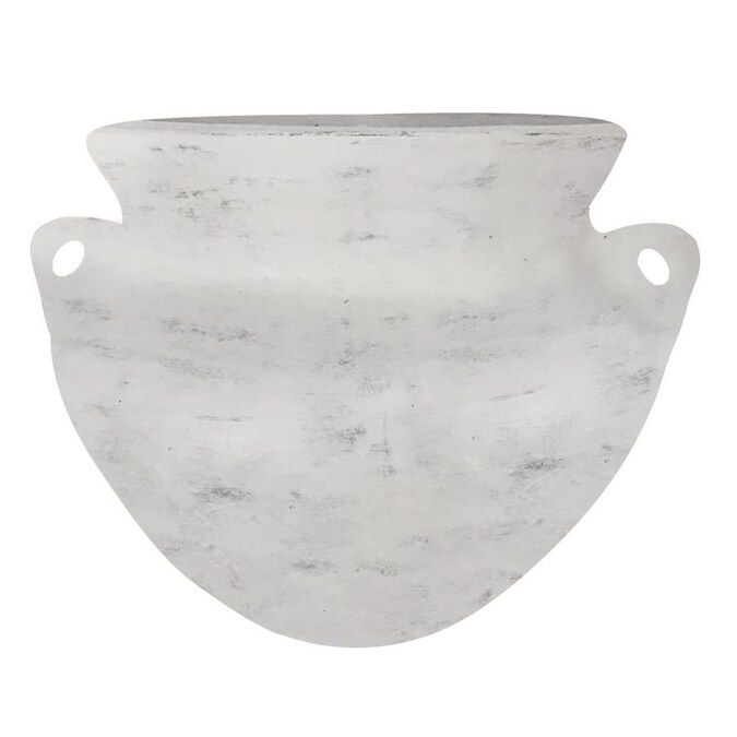 12.5-in W x 10-in H Antique White Clay Planter | Lowe's