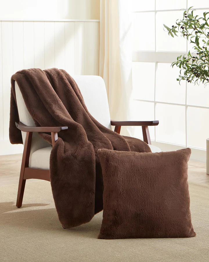 Riley Faux Fur Throw Blanket | Splendid
