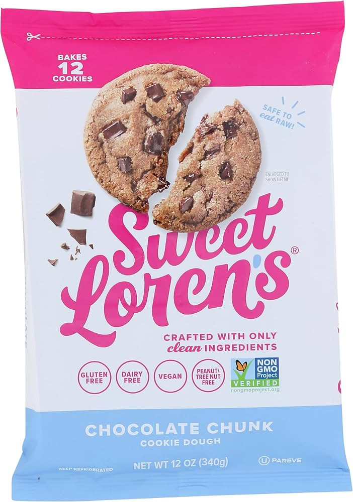 Sweet Loren's Gluten Free & Vegan Chocolate Chunk Cookie Dough | Amazon (US)