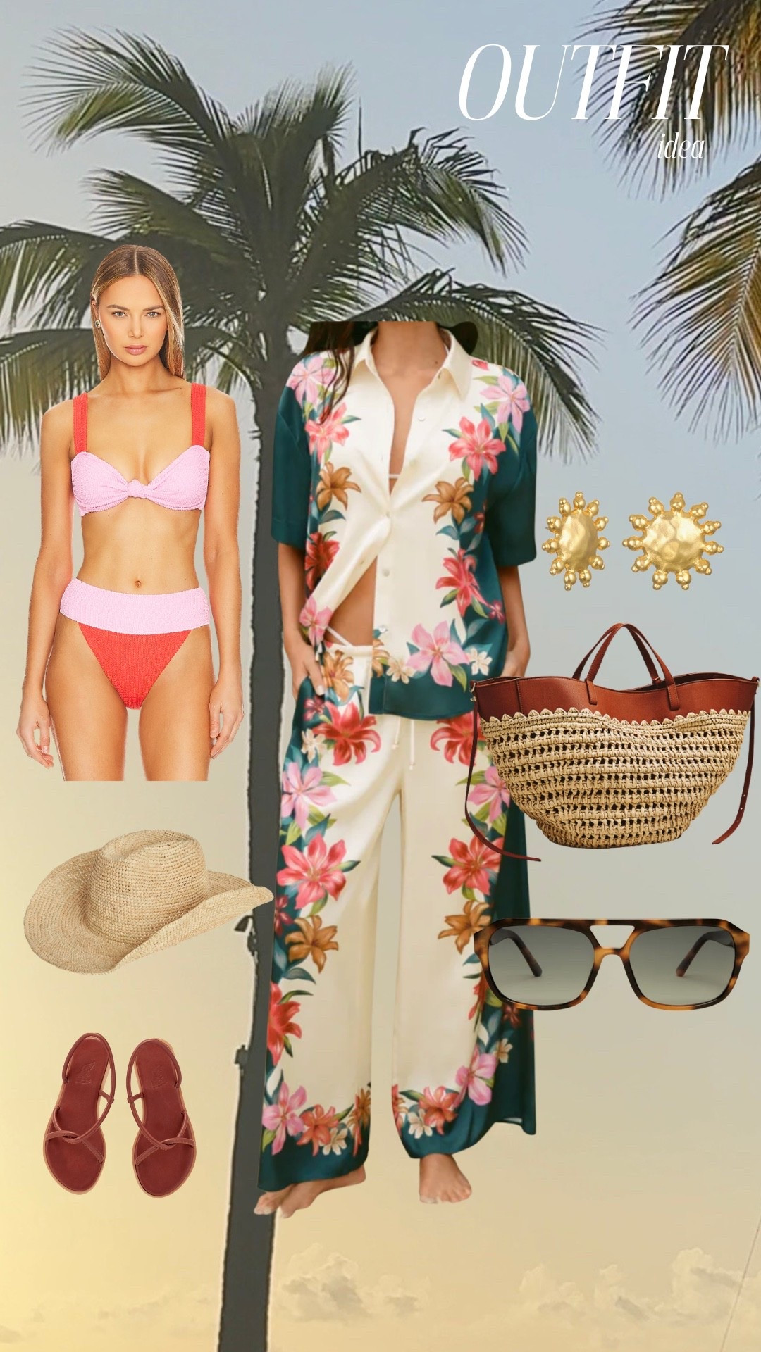 Fun outfit idea — easy to wear from beach to dinner!