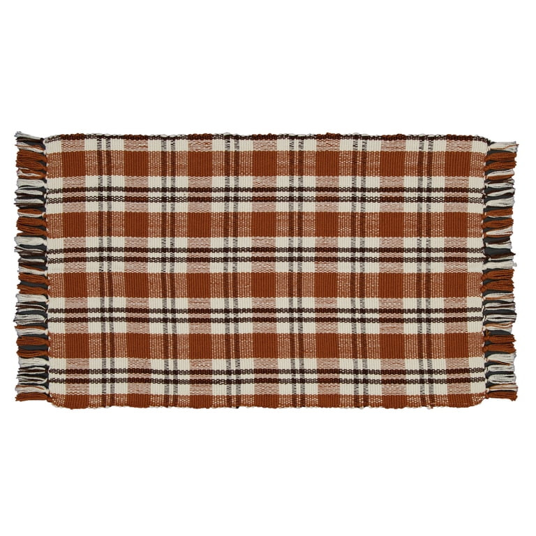 My Texas House Taupe Plaid Indoor/Outdoor Layering Rug, 24" x 38" | Walmart (US)