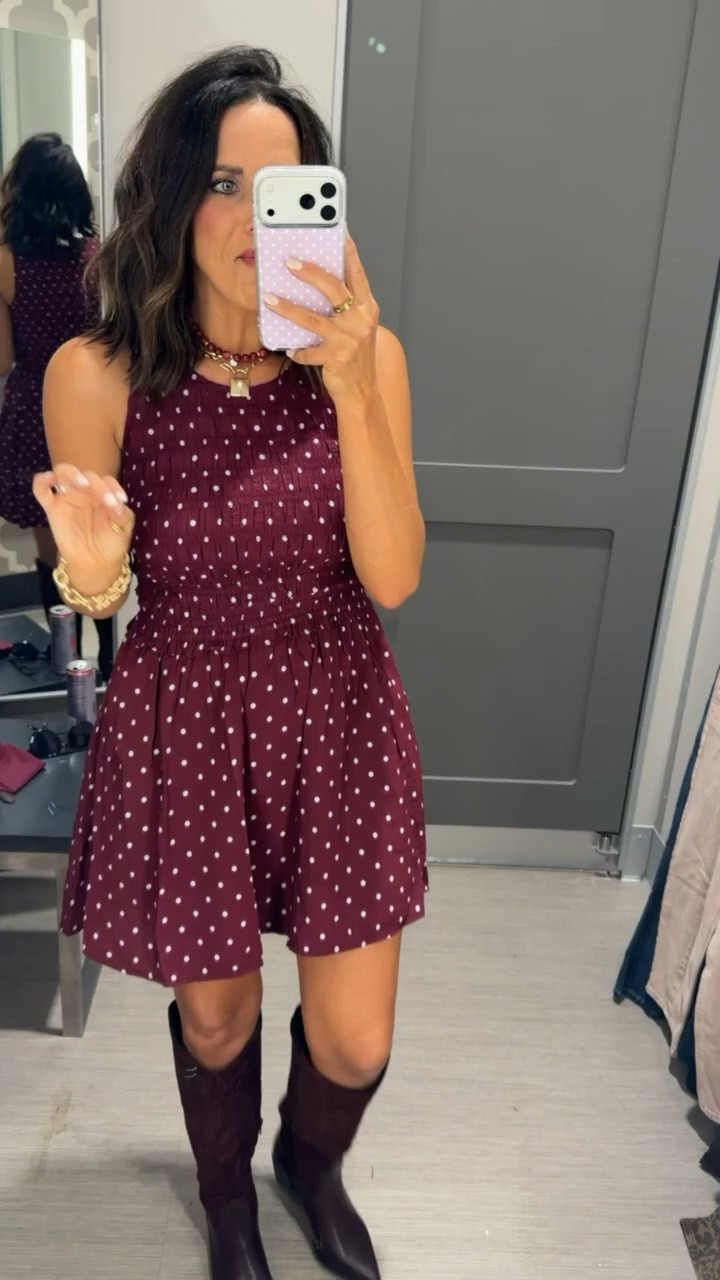 Literally the perfect fall dress!! the color, the little polka dots, and the boots are just SO good together! Target really got this one right.

@Target 

xs

#TargetFinds #TargetFashion #TargetStyle #FallFashion #FallDress #FallOutfits #AffordableFashion #TargetFinds #LTKCreator #LTKFashion