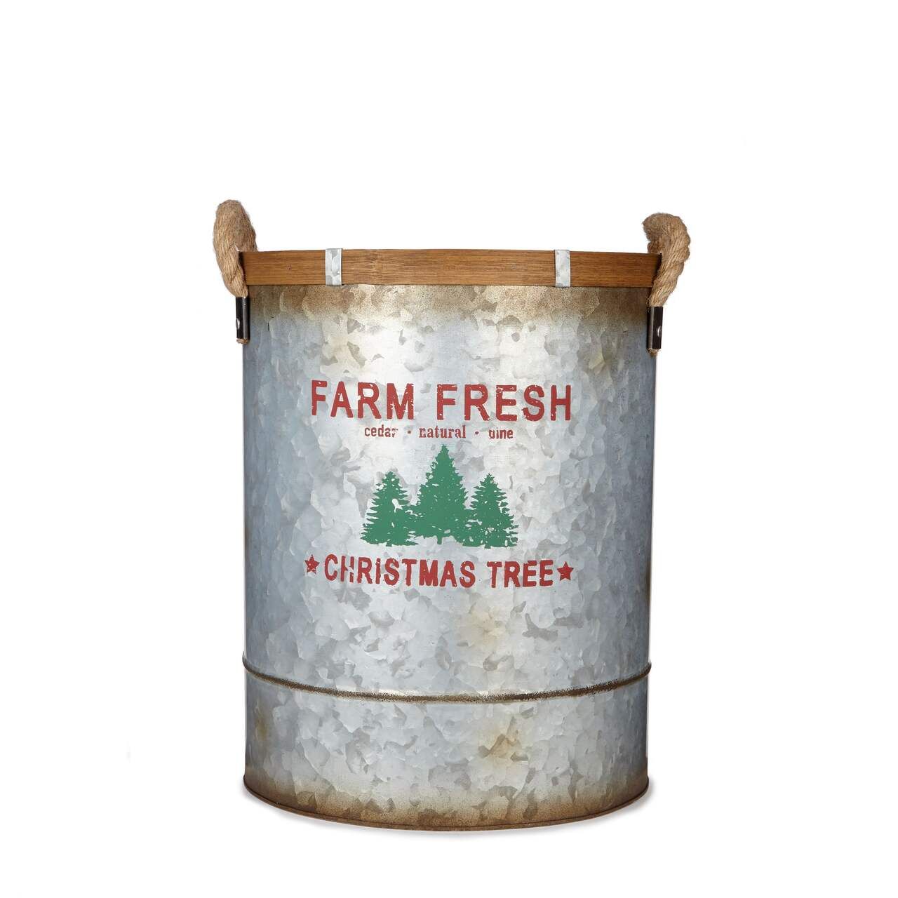 CANVAS Farm Fresh Metal Christmas Decoration Tree Bucket, 12 x 16-in#151-8074-6 | Canadian Tire