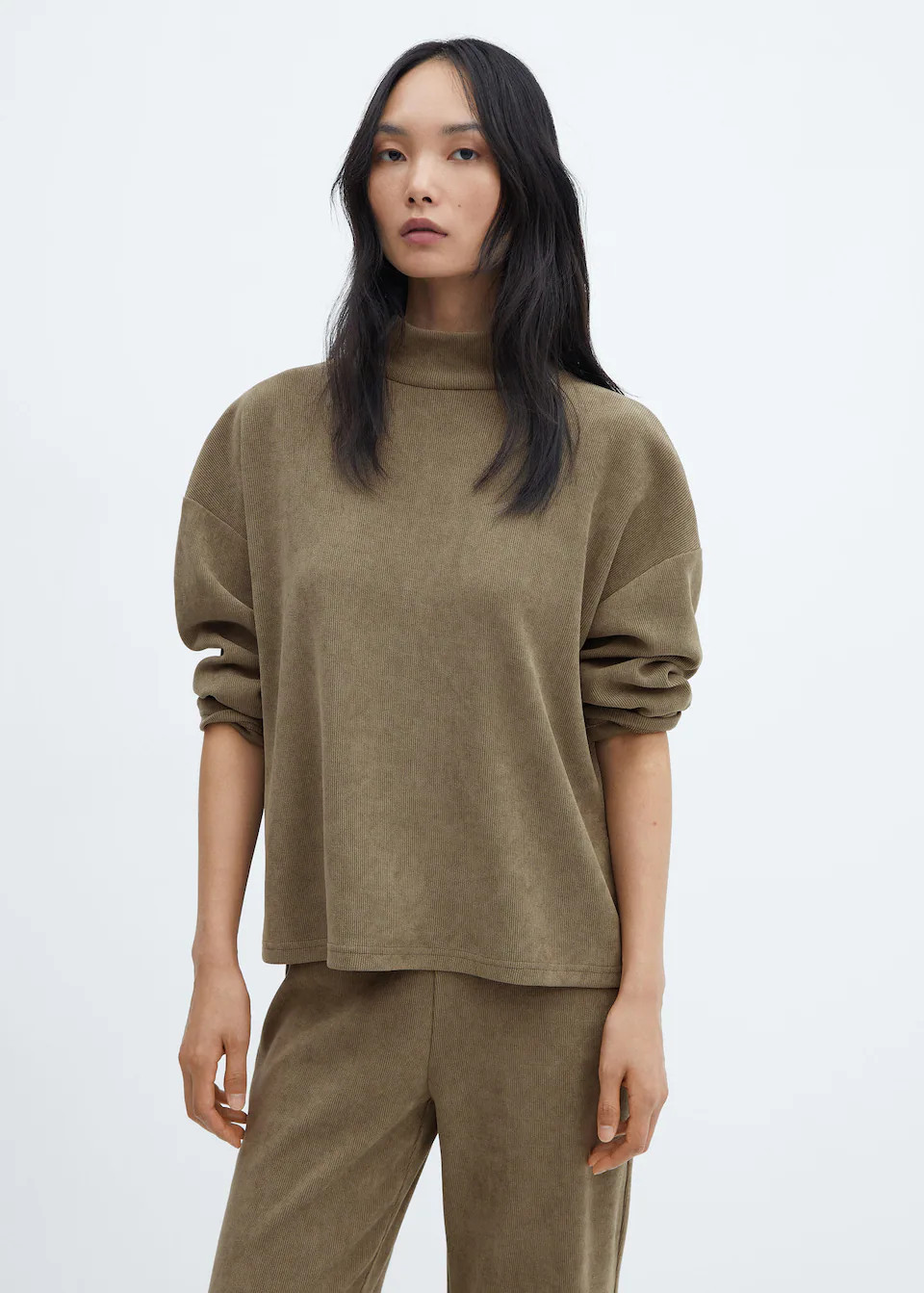 High collar sweatshirt -  Women | Mango United Kingdom | MANGO (UK)