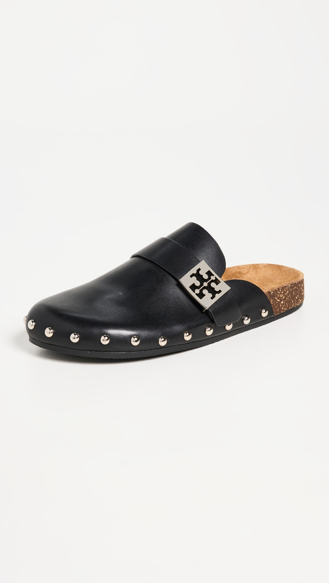 Tory Burch Mellow Stud Mules PERFECT BLACK / SILVER 5.5 | Shopbop