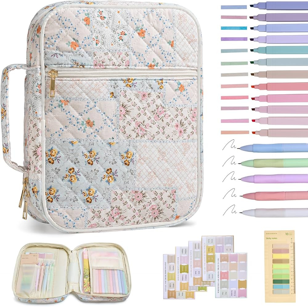 Bible Cover Case for Women Large Bible Cover with Durable Handle Quilted Bible Carrying Case for ... | Amazon (US)