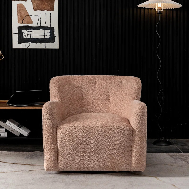 Bryell 32.5" Wide Chenille Upholstered Swivel Accent Armchair | Wayfair North America