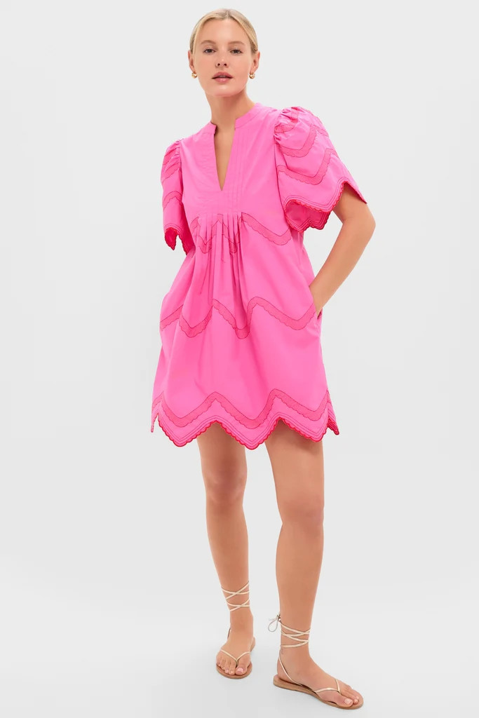 Navy Embroidered Weston Mini Dress | Tuckernuck (US)
