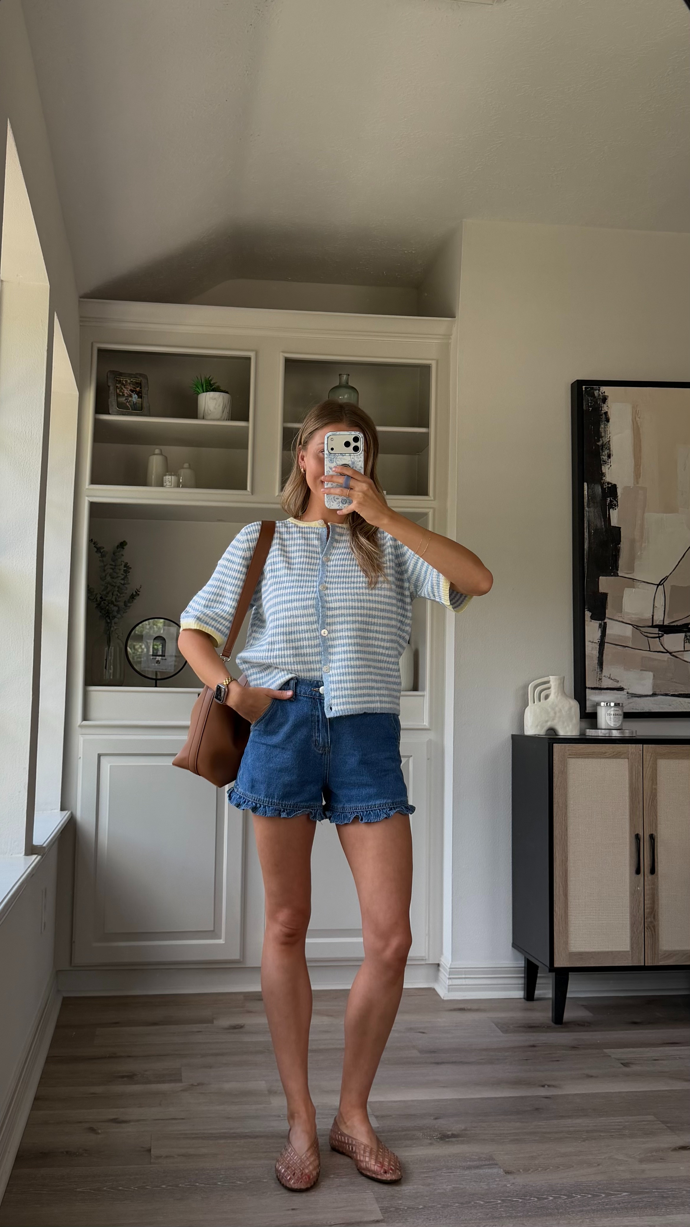 Cute summer cardigan, with my fav ruffle shorts! S in cardigan, 2 shorts, S sports bra tank under! 

 #LTKootd #LTKmomlife