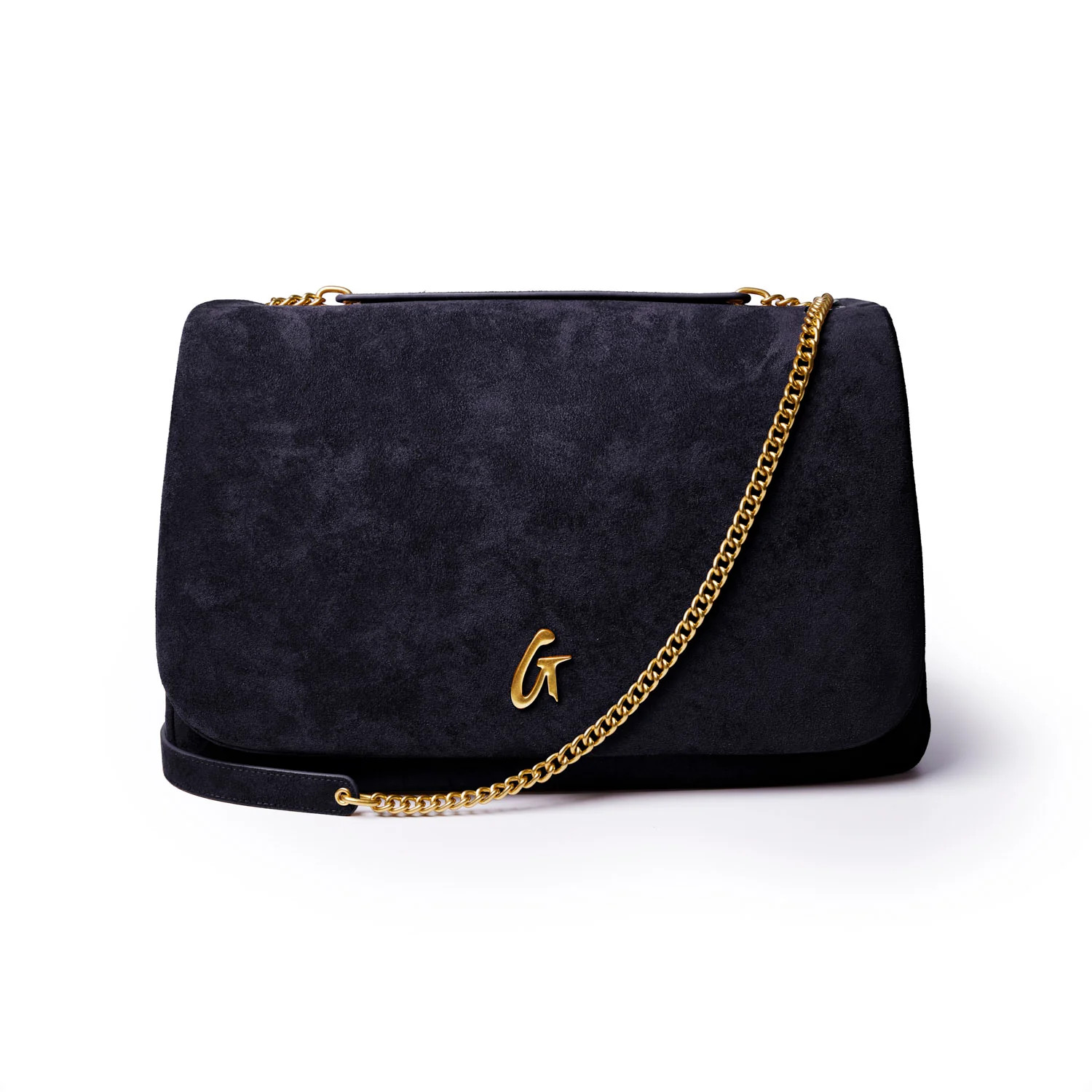 LARGE SUEDE FLAP BAG - BLACK | Glam-Aholic Lifestyle
