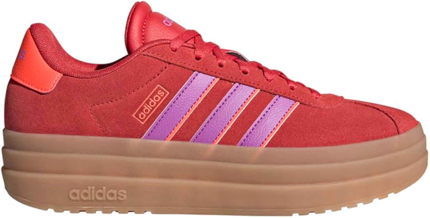 adidas Womens Vl Court Bold Platform Sneakers Shoes Casual - Red - Size 8 M | Amazon (US)
