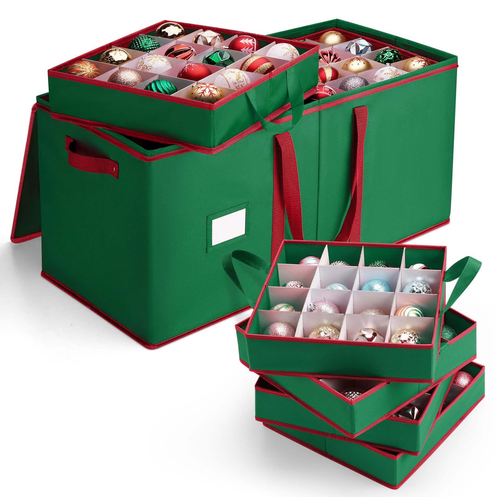 MaidMAX Christmas Ornament Storage Box Holiday Decoration Organizer, 128 Christmas Ball Accessori... | Amazon (US)