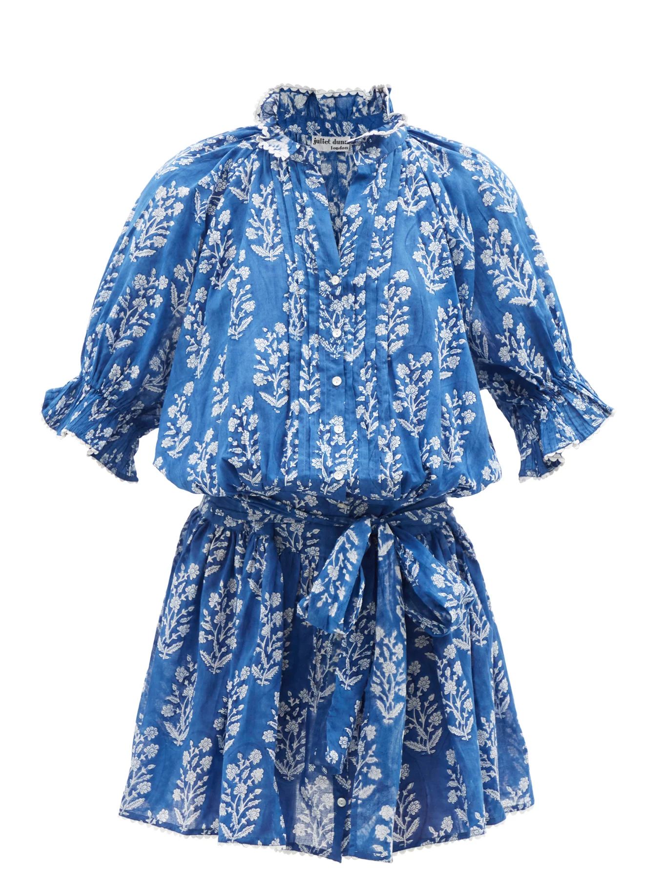 Floral-print cotton-voile mini dress | Juliet Dunn | Matches (US)