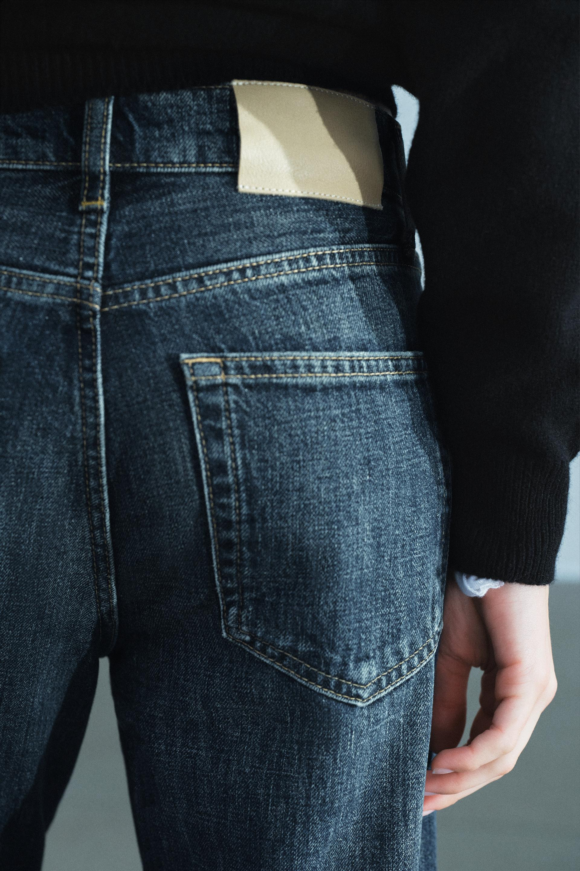 Zara - High-Rise Zw Collection Straight-Fit Jeans - Blue - 28 (Us 6) - Woman | Zara US