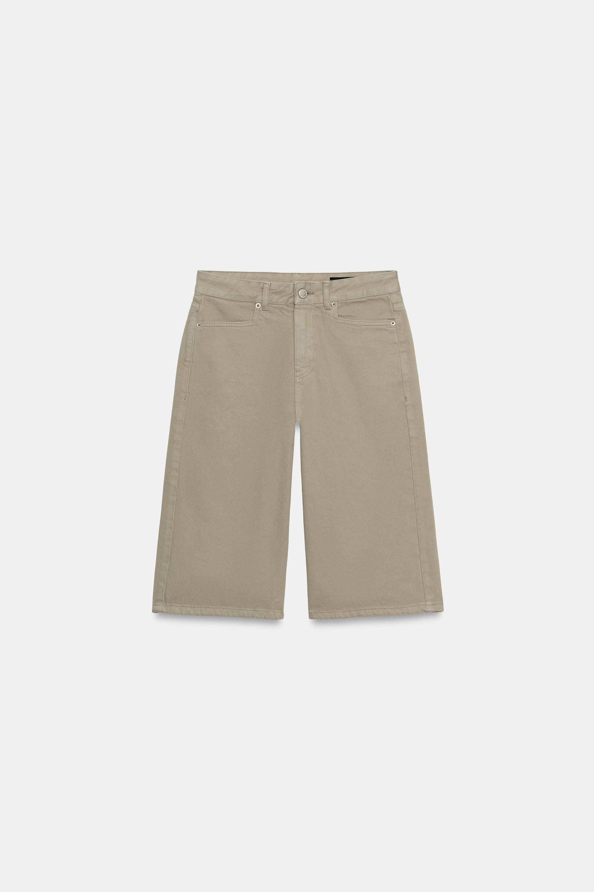 Zara - Zw Collection Mid-Rise Denim Shorts - Pink - 30 (Us 10) - Woman | Zara US