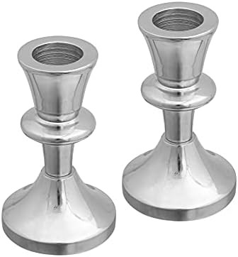Candlestick Holders Set of 2 - Silver Candlestick Holder Vintage Modern Decorative Centerpiece fo... | Amazon (US)
