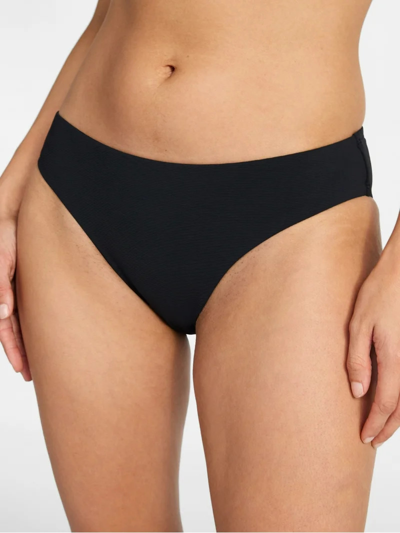 Time and Tru Women's and Women's Plus Size Ribbed Low Rise Bikini Bottoms, Sizes XS-3X | Walmart (US)