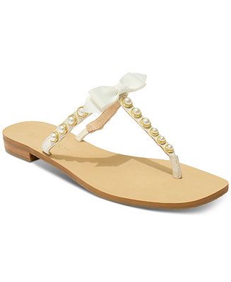 Women's Sandpiper Bow Embellished Flat Sandals | Macys (US)