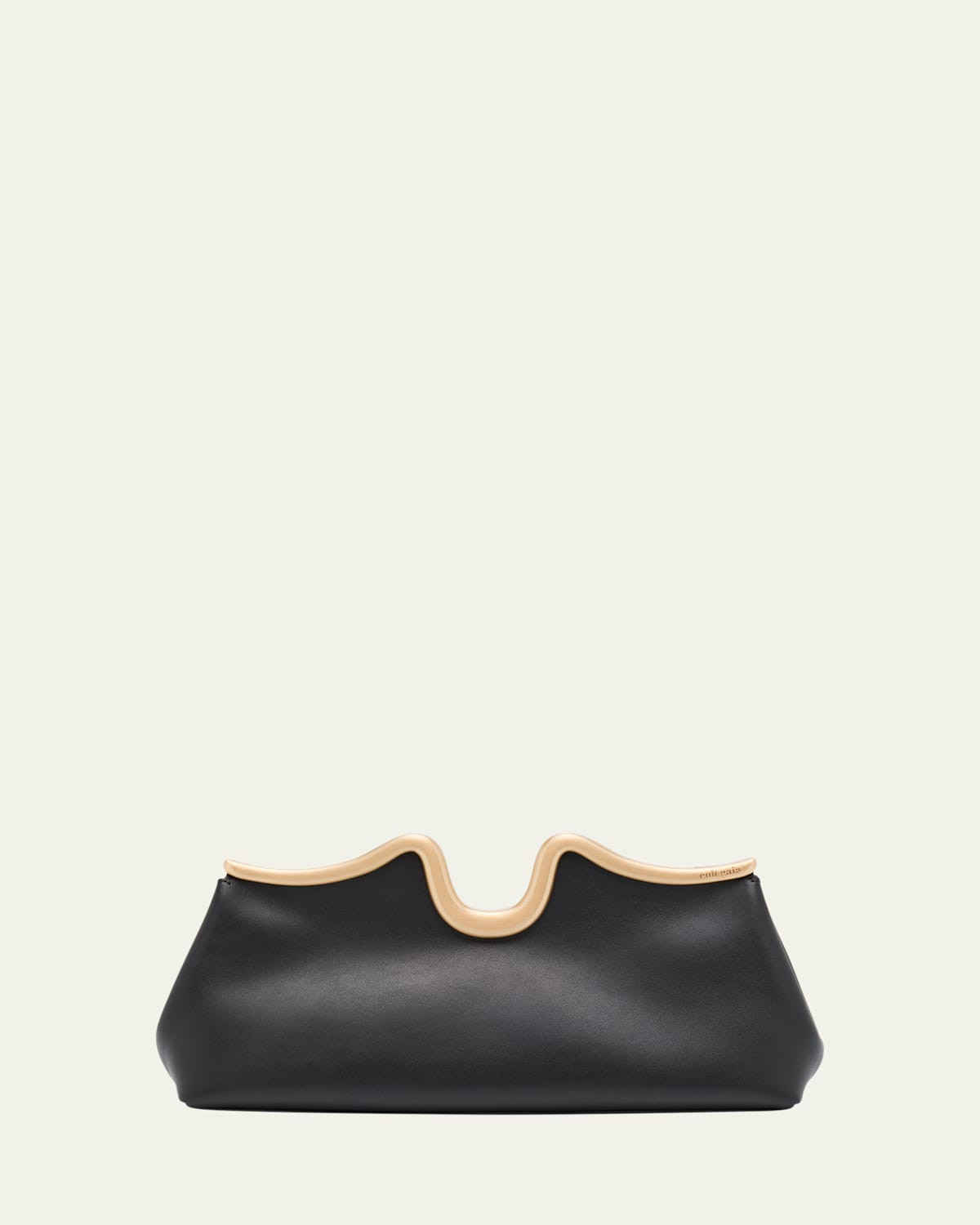 Valma Sculptural Leather Clutch Bag | Bergdorf Goodman