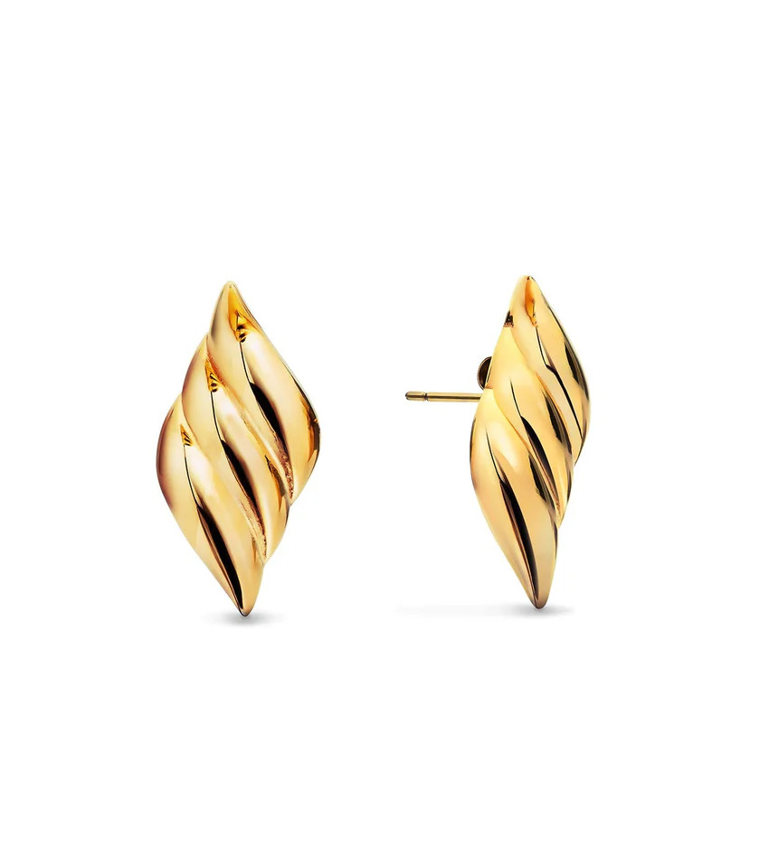 As You Are Wave Stud Earrings (Gold) | Abbott Lyon