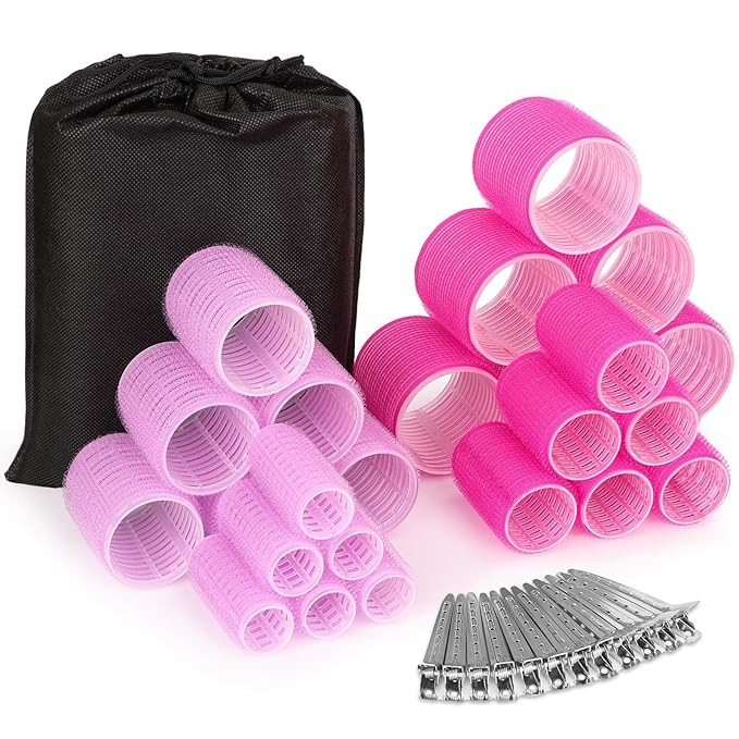 Rollers Hair Curlers Set - 36 Pieces with 4 Sizes (6 Jumbo, 6 Large, 6 Medium & 6 Small Curlers),... | Amazon (US)