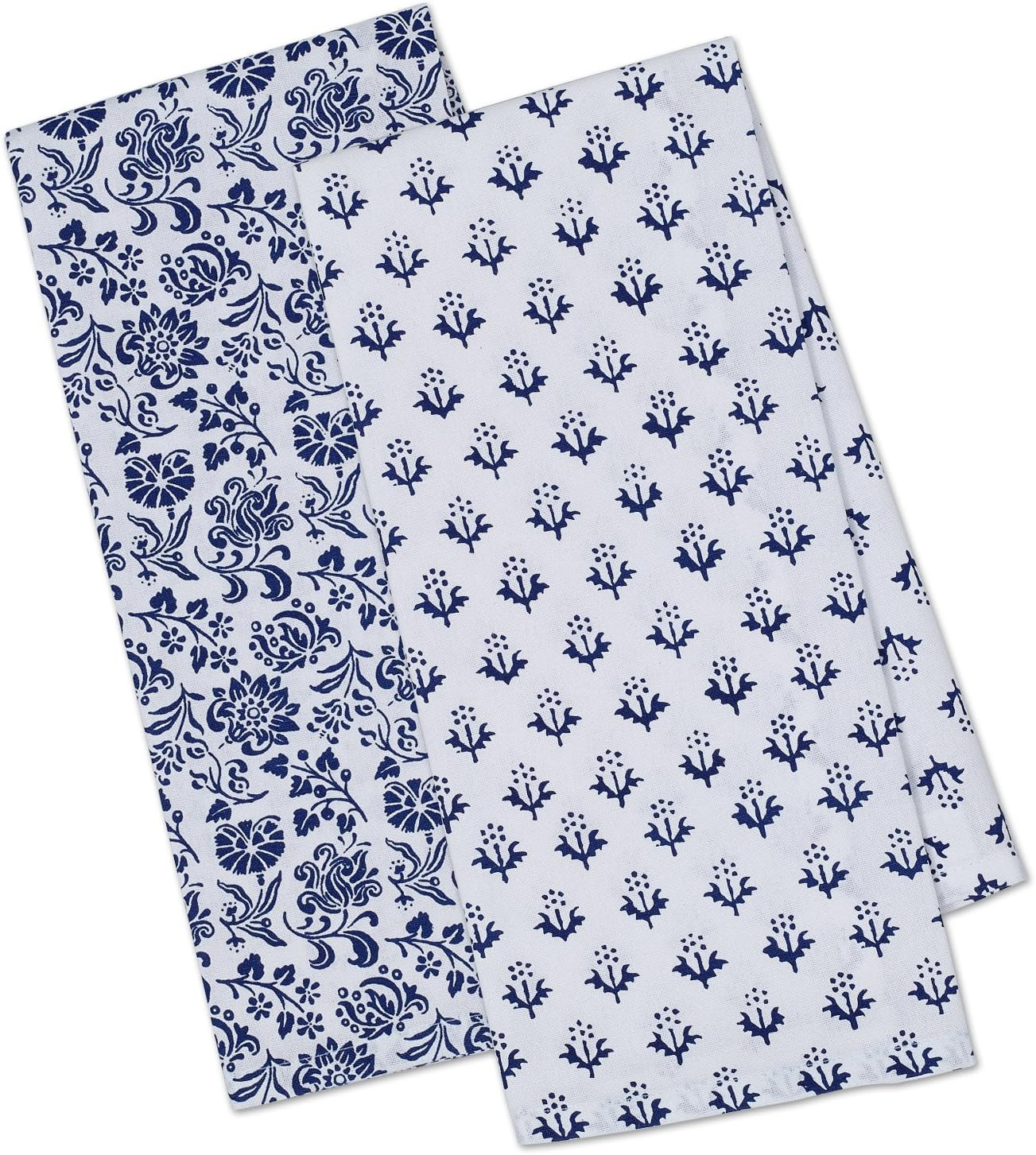 DII Tunisia Blue Market Tabletop and Kitchen Collection, Dishtowel Set, 18x28", Tunisian Flowers,... | Amazon (US)