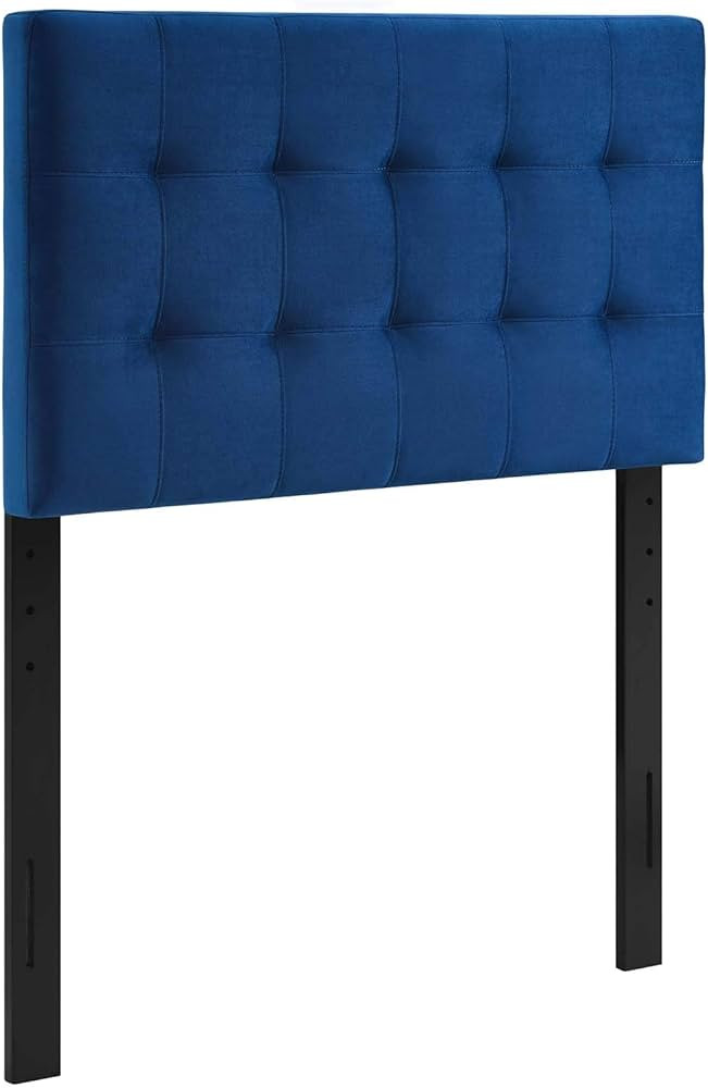 Modway Lily Biscuit Tufted Twin Performance Velvet Headboard, Navy | Amazon (US)